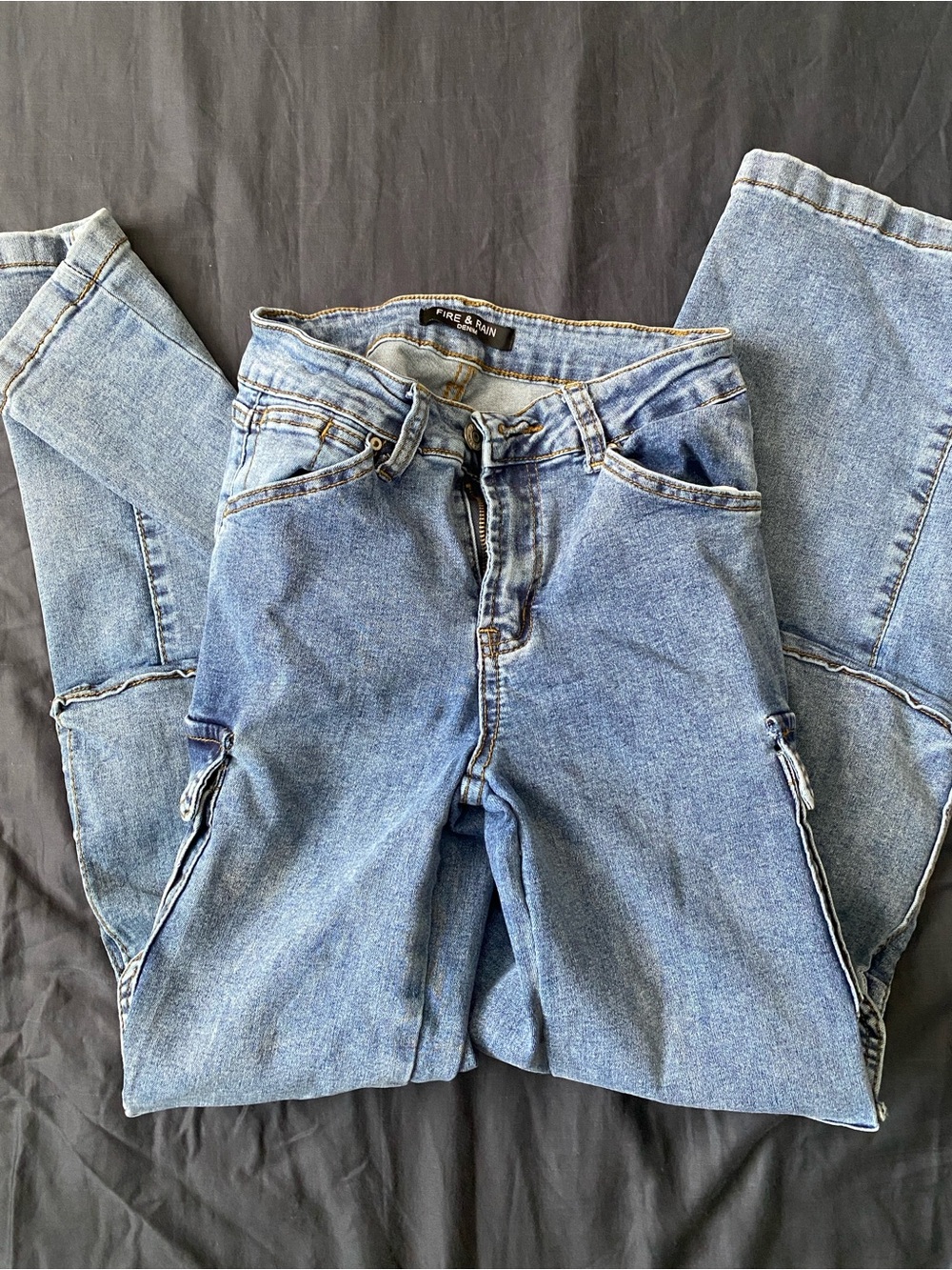Women's Light Wash Flared Wide-Leg Jeans